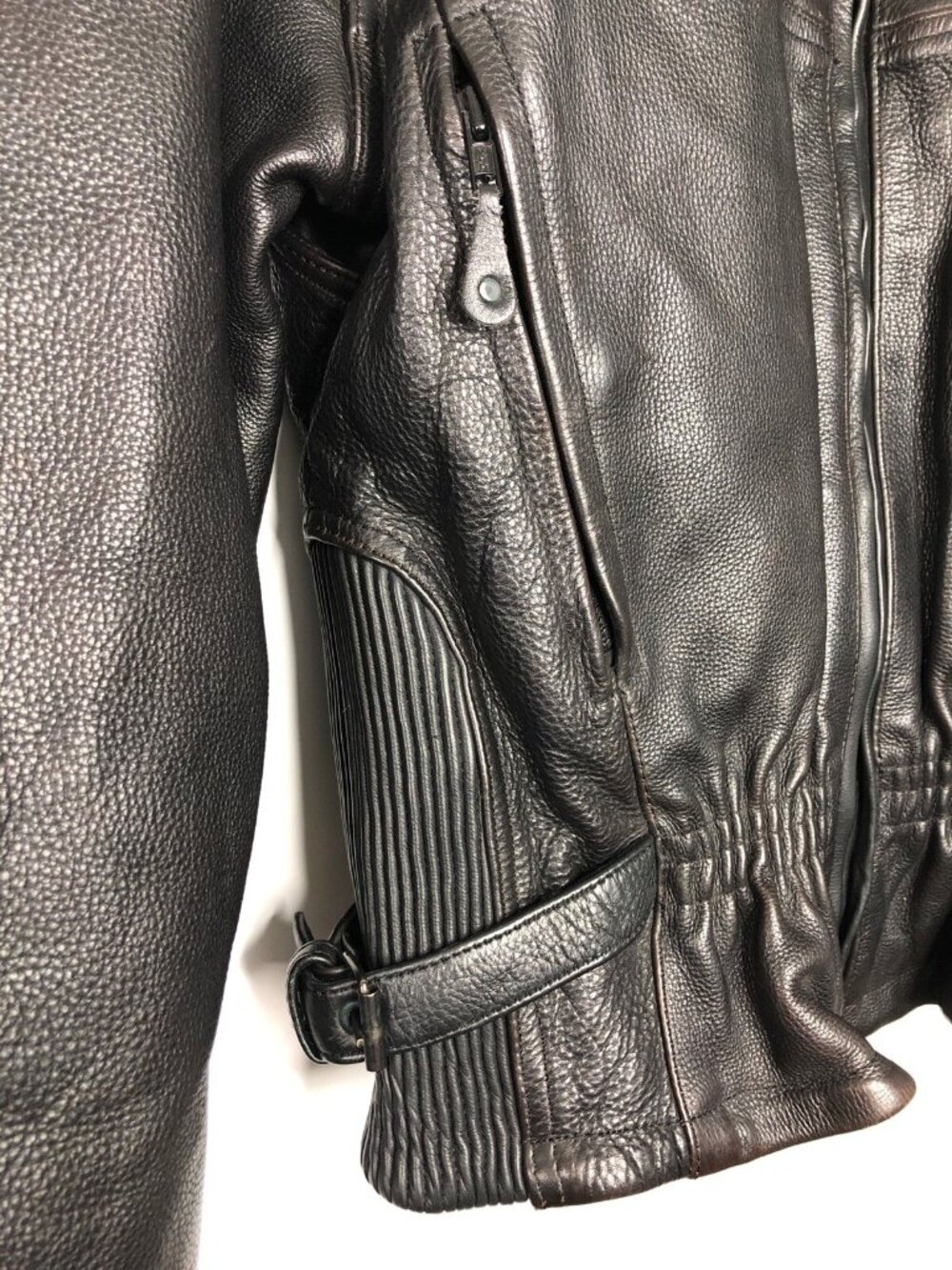 UNIK Ultra Heavy LEATHER Motorcycle Zip Buckle Lined Jacket Womens Size S Black - Picture 3 of 12